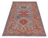 3x5 Gray Kazak Afghan Hand Knotted Geometric Wool Area Rug